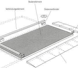 asecos Distanzverbinder, verzinkter Stahl, Maße 25x120x123 mm Produktbild