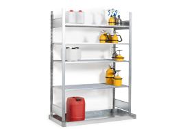 asecos Gefahrstoffregal (Grundregal) REG-B 1372, verzinkter Stahl, Maße 1456x726x2000 mm Produktbild