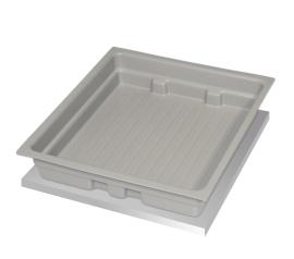 asecos Wannenboden Standard metallfrei für für Sicherheitsschränke Q90/S90, PP Grau, Maße 435x482x94 mm Produktbild