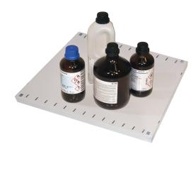 asecos Fachboden Standard für für Sicherheitsschränke CS, pulverbeschichtetes Stahlblech Lichtgrau RAL 7035, Maße 484x491x30 mm Produktbild
