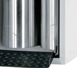 asecos Einrollklappe für für Sicherheitsschränke GOD, lackiertes Stahlblech Schwarz, Maße 440x225x60 mm Produktbild