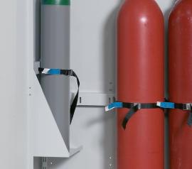 asecos Flaschenhalter seitlich für für Sicherheitsschränke GOD, pulverbeschichtetes Stahlblech Lichtgrau RAL 7035, Breite 700 mm Produktbild