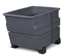 asecos Mehrzweckbehälter, PE Grau, Inhalt 600,00Liter, Maße 825x1240x845 mm Produktbild