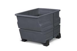 asecos Mehrzweckbehälter, PE Grau, Inhalt 800,00Liter, Maße 1030x1340x845 mm Produktbild