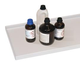 asecos Fachboden Standard für für Sicherheitsschränke V90, pulverbeschichtetes Stahlblech Lichtgrau RAL 7035, Maße 319x719x28 mm Produktbild