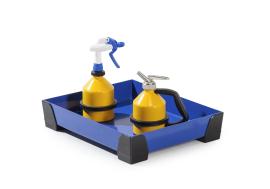 asecos Kleingebindewanne, pulverbeschichteter Stahl Blau, für Kleingebinde, Maße 500x400x95 mm Produktbild