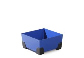 Kleingebindewanne, pulverbeschichteter Stahl Blau, für Kleingebinde, Maße 392x392x200 mm Produktbild