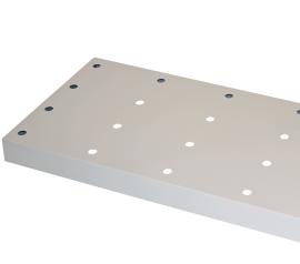 asecos Lochblecheinsatz Standard für für Sicherheitsschränke Q90/S90, pulverbeschichtetes Stahlblech Lichtgrau RAL 7035, Maße 1024x417x60 mm Produktbild