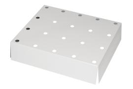 asecos Lochblecheinsatz Standard für für Sicherheitsschränke Q90/S90, pulverbeschichtetes Stahlblech Lichtgrau RAL 7035, Maße 420x439x60 mm Produktbild
