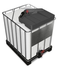 asecos IBC-Trichter, PE Grau, Inhalt 15,00Liter, Maße 790x730x175 mm Produktbild