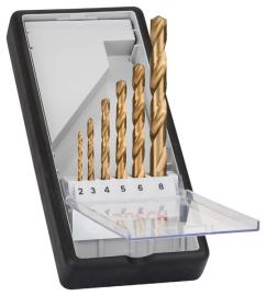 6-tlg. Metallbohrer-Set, Robust Line, HSS-TiN, 135°, 2–8&nbsp;mm Produktbild