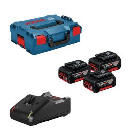 Bosch Professional Set: 3x Akku GBA 18V 5.0Ah in L-BOXX Produktbild