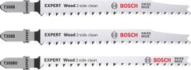 Bosch EXPERT Wood 2-side clean Stichsägeblatt-Set, 3-tlg. Produktbild