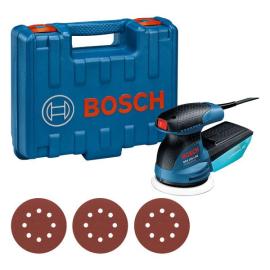 Bosch Exzenterschleifer GEX 125-1 AE, mit 3 x Schleifblatt C470, in Handwerkerkoffer Produktbild