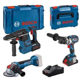 Combo Kit Set, 3 18V-Werkzeuge: GSR 18V-110C, GWX 18V-10 P, GBH 18V-26F, 2x Akku Produktbild