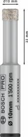 Bosch PRO Ceramic dry Bohrer, 10&nbsp;x&nbsp;33&nbsp;x&nbsp;13&nbsp;mm Produktbild