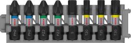 PRO Impact Mixed Pack, PH2(x2); PZ2(x2); H5; T20; T25; T30, 25&nbsp;mm, 8-tlg. Produktbild