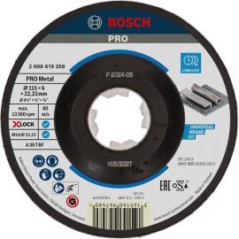 Bosch PRO Metal X-Lock Schleifscheibe, 115 x 6 x 22,23&nbsp;mm Produktbild