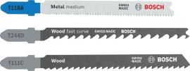 Bosch Stichsägeblatt Set Wood and Metal Basic, 3-tlg. Produktbild