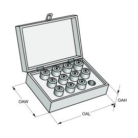 Dormer Pramet Quick-change adaptors without clutch - set in wooden box QTCW-SET-WB Produktbild
