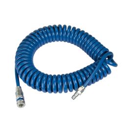 RIEGLER Spiralschlauch- Schnellverschlusskupplung-Set, PUR, Schlauch- ø 10x6,5, 8,0 m Produktbild