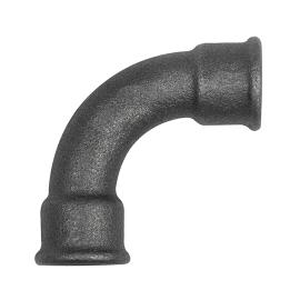 RIEGLER Bogen 2, 90°, lang, Rp 2 1/2 i., Rp 2 1/2 i., Temperguss schwarz Produktbild