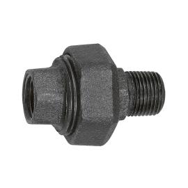 RIEGLER Verschraubung 331, flachdicht., R 2 1/2, Rp 2 1/2,Temperg. schw. Produktbild