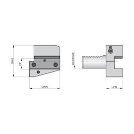 Dormer Pramet VDI Radialhalter Form B2 - Links - Kurz VDI.50-B2.32.55.C Produktbild