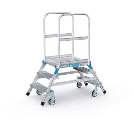 Zarges Podesttreppe, beidseitig 3 Stufen Produktbild