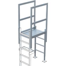 Zarges Ausstieg mit Übergang Alu eloxiert 800 mm Produktbild