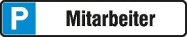Parkplatzschild Alu B520xH110 mm Mitarbeiter SafetyMarking Produktbild