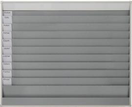Planungstafel 1580 x 1757 mm 15 Schienen, A 4 grau Produktbild