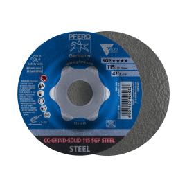 PFERD TOOLS CC-GRIND SOLID Schleifscheibe 115x22,23 mm COARSE Speziallinie SGP STEEL für Stahl Produktbild