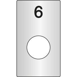 C+P Edelstahl-Nummernschild zur Verwendung im Schlossbereich, 3-stellig Produktbild