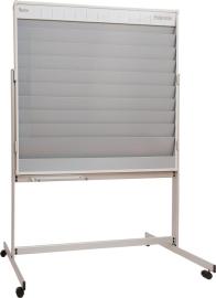 Fahrbare Planungstafel mit Whiteboard mit Ablageschale für Stifte/Schwamm B1550xH1945mm grau Produktbild