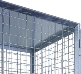 TTS Universalschrank outdoor B1250xT800xH1850mm feuerverzinkt mit Blechdach Produktbild