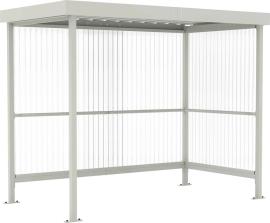 WSM Raucherraum Jena Maxi verzinkt RAL9002 B2960xT1580xH2360mm Produktbild