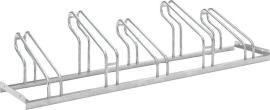 Fahrrad-Bügelparker einseitig, verzinkt L 1750 mm, 5 Plätze Produktbild