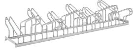 Fahrrad-Bügelparker zweiseitig, verzinkt L 2100 mm, 12 Plätze Produktbild