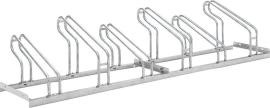 Fahrradparker Hoch/Tief einseitig, verzinkt L 2100 mm, 6 Plätze Produktbild