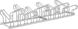 Fahrradparker Hoch/Tief zweiseitig, verzinkt L 2100 mm, 12 Plätze Produktbild