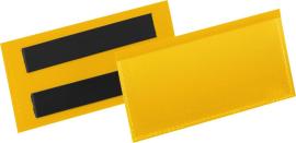 Etikettentasche B100xH38 mm gelb, magnetisch VE 50 Stück Produktbild
