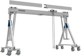 Aluminium-Portalkran fahrbar und klappbar, Alu-Doppelträger Produktbild