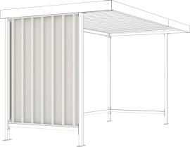 WSM Seitenwand RAL9002 Trapezblech für Überdachung Leipzig Produktbild