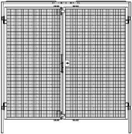 Doppelflügeltür Maschinenschutzgitter B1980xH2000 mm RAL 1018 Produktbild