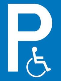 Parkplatzschild Kunstst. B250xH400 mm Nur für Behinderte SafetyMarking Produktbild