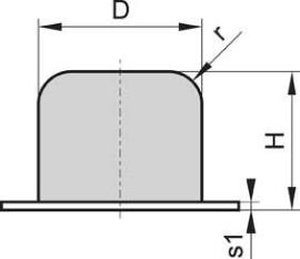 Kran-Gummi-Metall-Puffer, mit Platte Produktbild