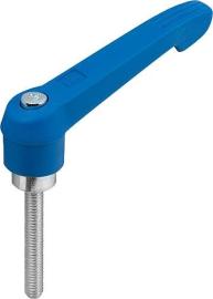 KLEMMHEBEL GR.1 M05X10, KUNSTSTOFF BLAU RAL5017, KOMP:STAHL BLAU-PASSIVIERT Produktbild