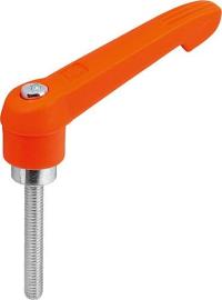 KLEMMHEBEL GR.1 M05X40, KUNSTSTOFF ORANGE RAL2004, KOMP:STAHL BLAU-PASSIVIERT Produktbild