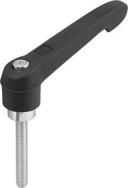 KLEMMHEBEL GR.1 M05X30, KUNSTSTOFF SCHWARZ RAL7021, KOMP:STAHL BLAU-PASSIVIERT Produktbild